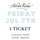 Jul 7: Concert Ticket - View 1